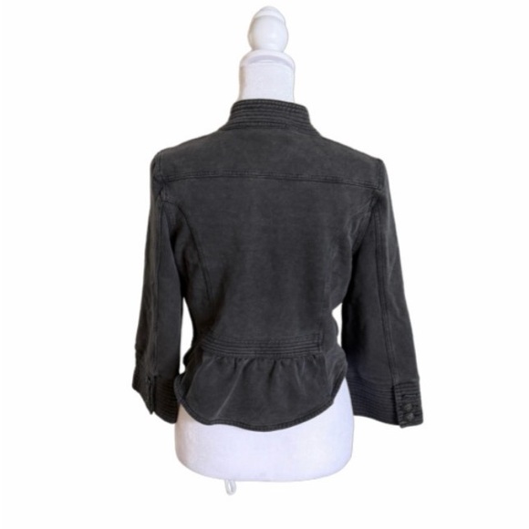 INC International Concepts Charcoal/Black Military Style Jacket - Picture 2 of 5